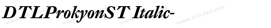 DTLProkyonST Italic字体转换